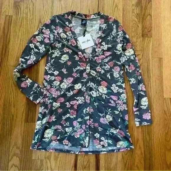 Agnes & Dora™ Essential Cardigan Floral Pop of Pink Size XS (0-2) Lightweight - Picture 11 of 12